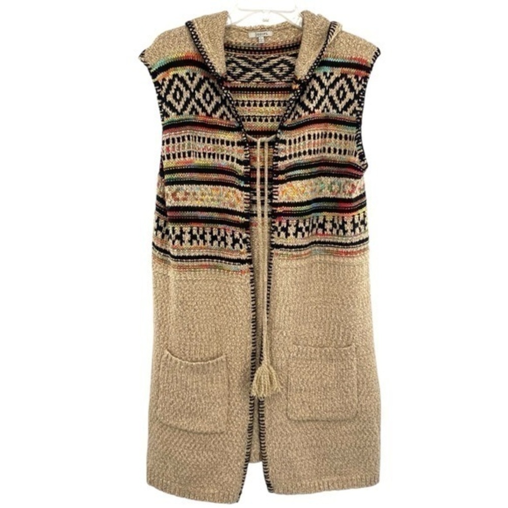Jodifl Southwestern Boho Colorful Long Knit Sweater Vest Cardigan
